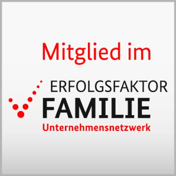 Gütesiegel Mitglied im Erfolgsfaktor Famile Unternehmensnetzwerk